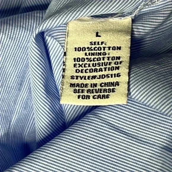 Jealous Tomato Embroidered Floral Striped Bell Sleeve Mini Dress Size L - Picture 9 of 10